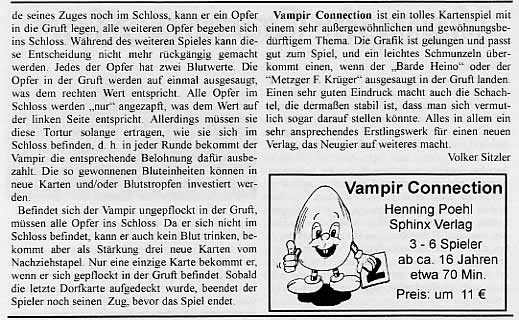 Vampir Connection ist ein tolles Kartenspiel - Spielerei (Nr. 55)