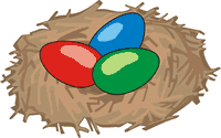 Bunte Eier im Spiel Auweier Bunte Eier im Spiel Auweier